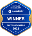 Crozdesk Customer Engagement Software Winner Badge