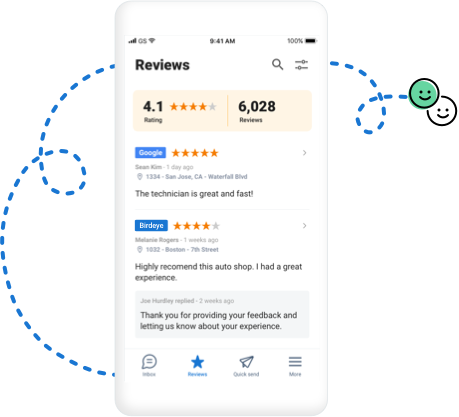 Stay on top of customer experience with the Birdeye mobile app