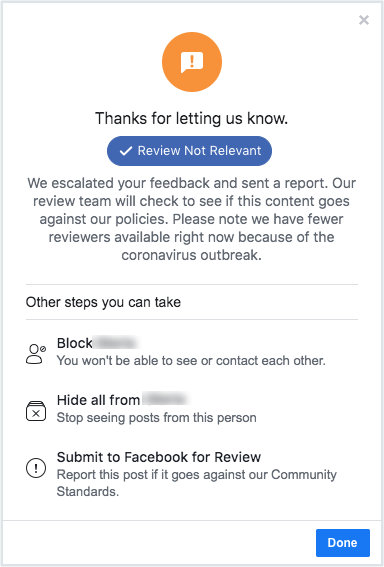 How To Report A Review On Facebook Step 5