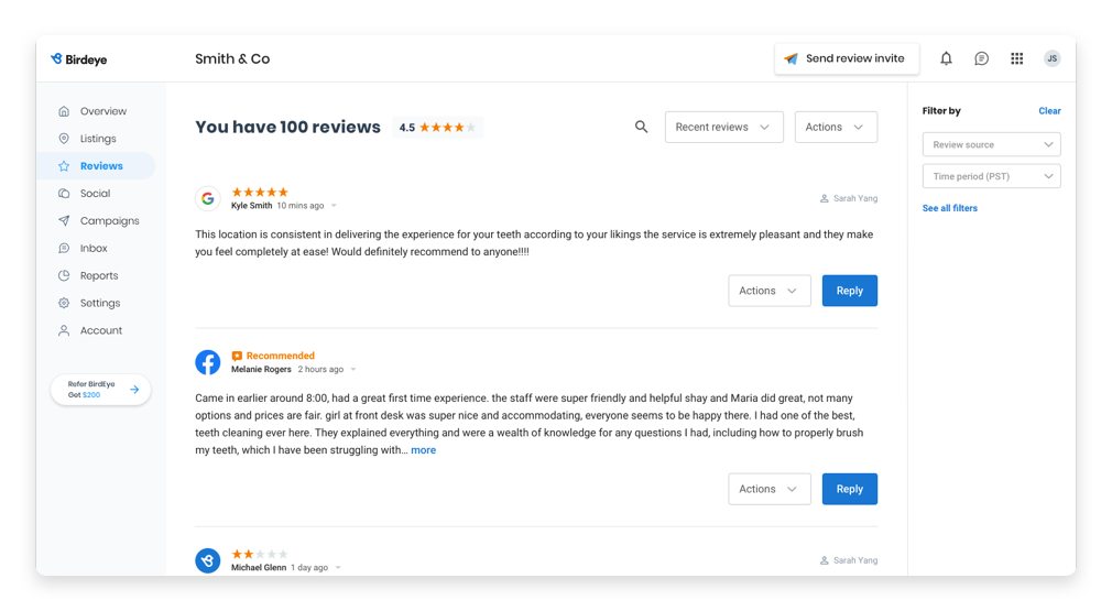 customer reviews software get customer reviews birdeye customer reviews software get