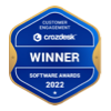 Crozdesk Customer Engagement Software Winner, 2022