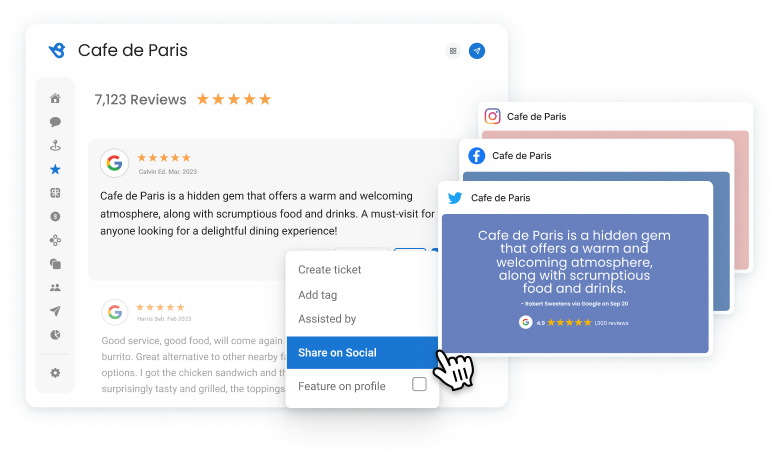 Showcase your reviews with ease