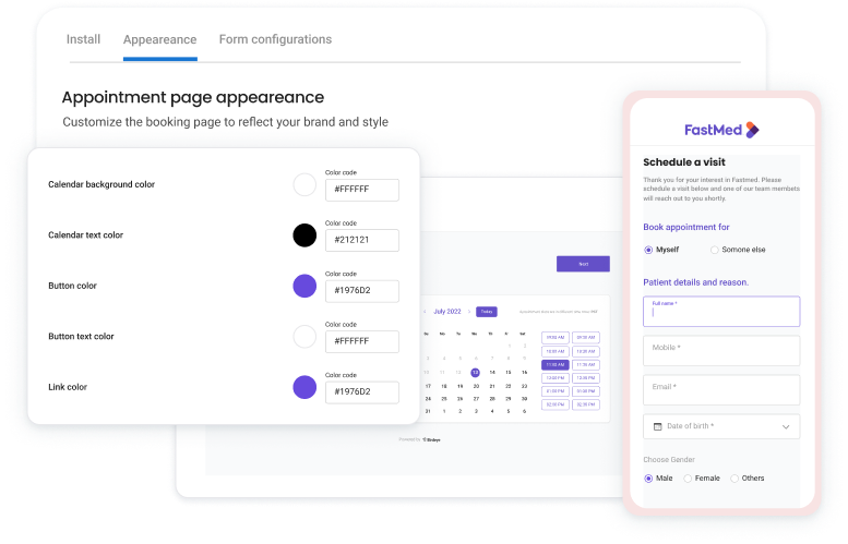 Customise booking forms