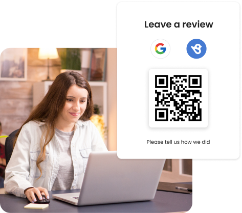 QR codes that generate reviews
