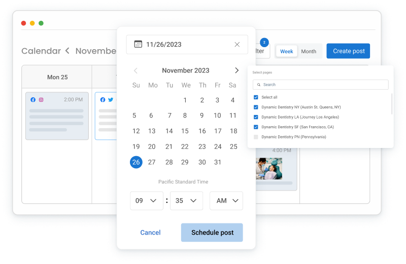Social Scheduling with calender