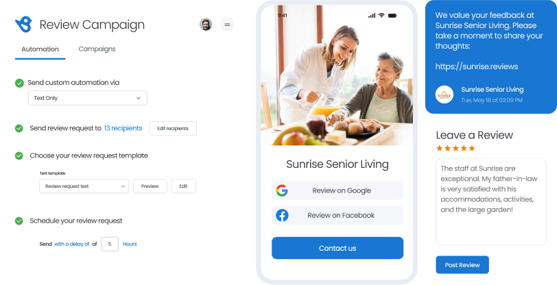 Request reviews and referrals