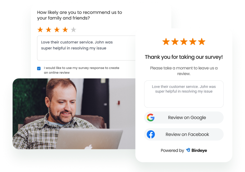 Surveys to Reviews