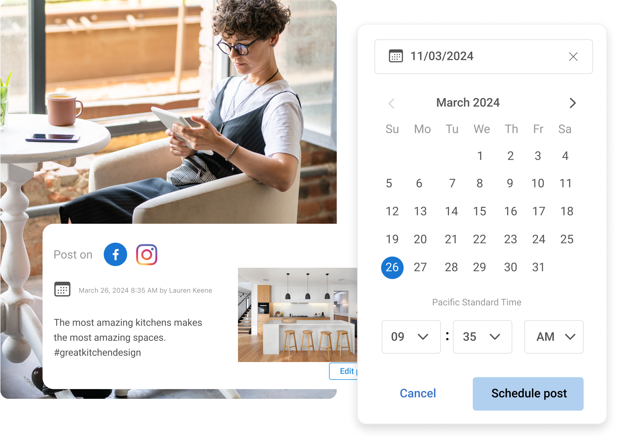 Social media scheduling publishing tool birdeye