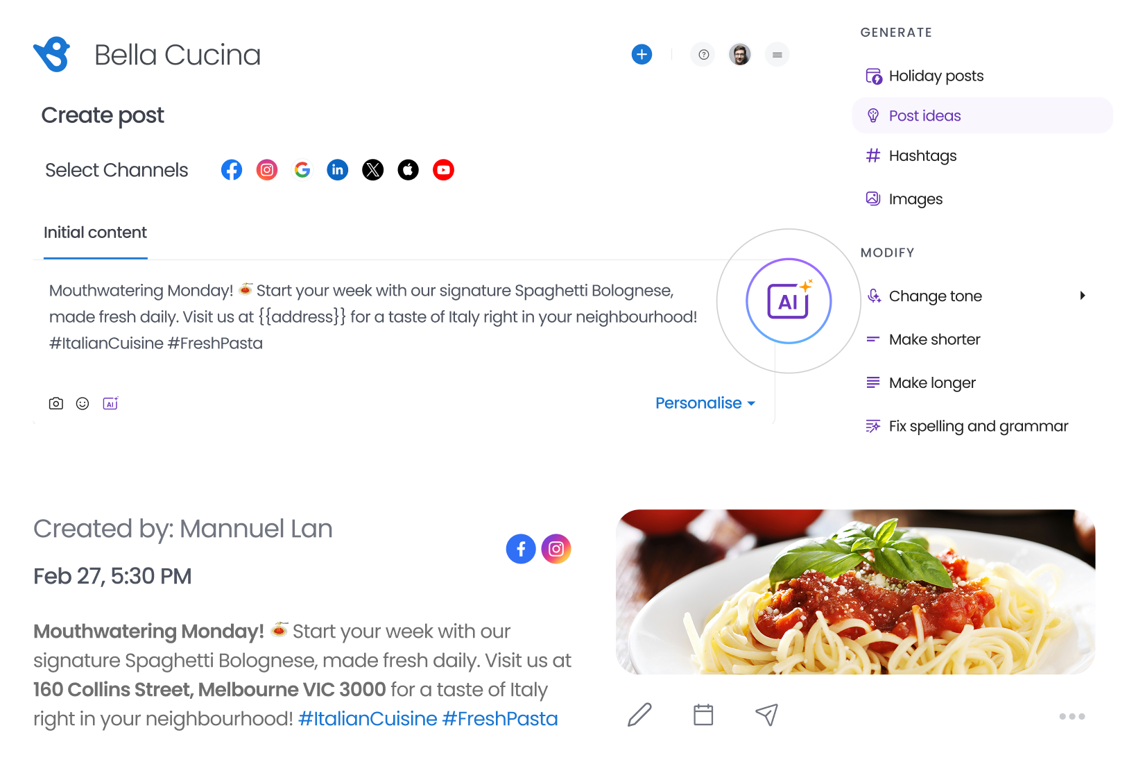 This is a screenshot of Birdeye social AI. The image is for the blog on Social Media Marketing Companies in Australia .