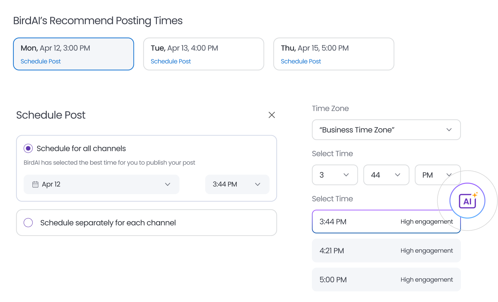 This is a screenshot of Birdeye social AI. The image is for the blog on Social Media Marketing Companies in Australia .