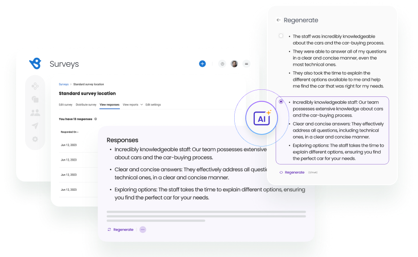 Summarise survey feedback in a single click