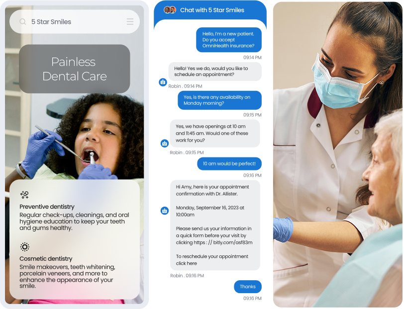 Convert website visitors with an AI chatbot