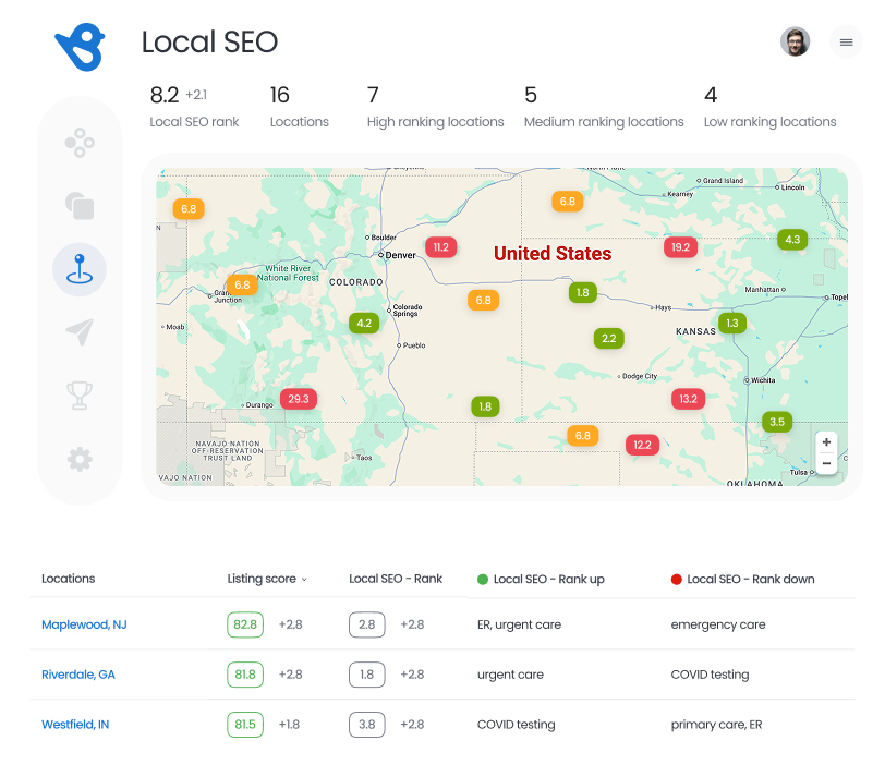 Analyze local SEO performance