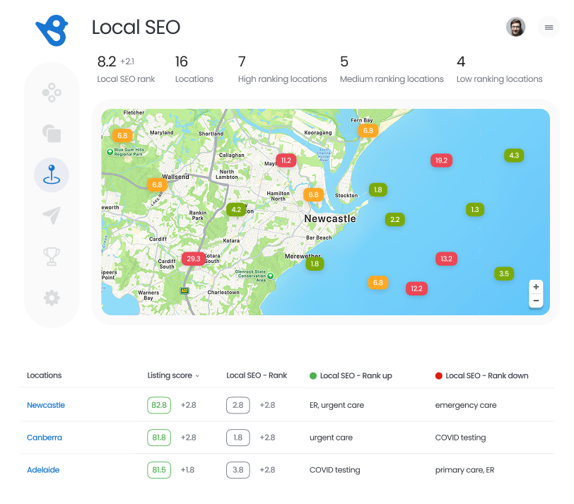 Analyse local SEO performance