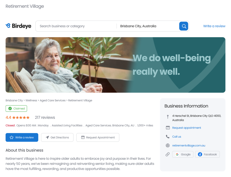 Birdeye Microsite