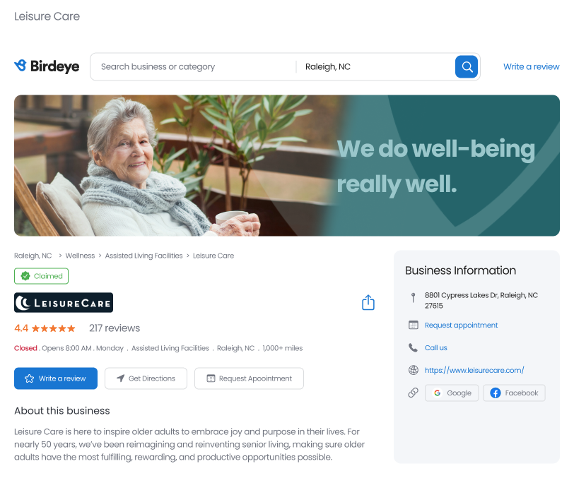 Birdeye Microsite