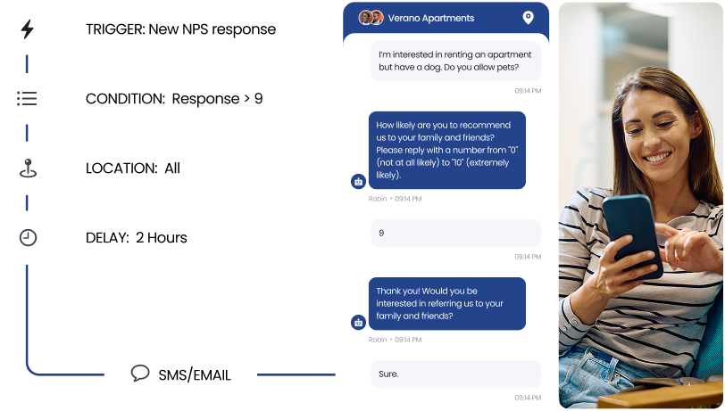 Get more feedback with automated surveys