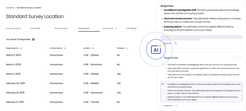 Summarize survey feedback in a single click