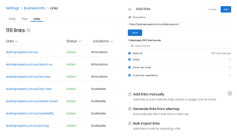 Knowledge Base Setup