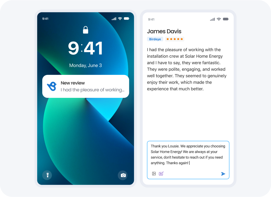 Respond to reviews from anywhere
