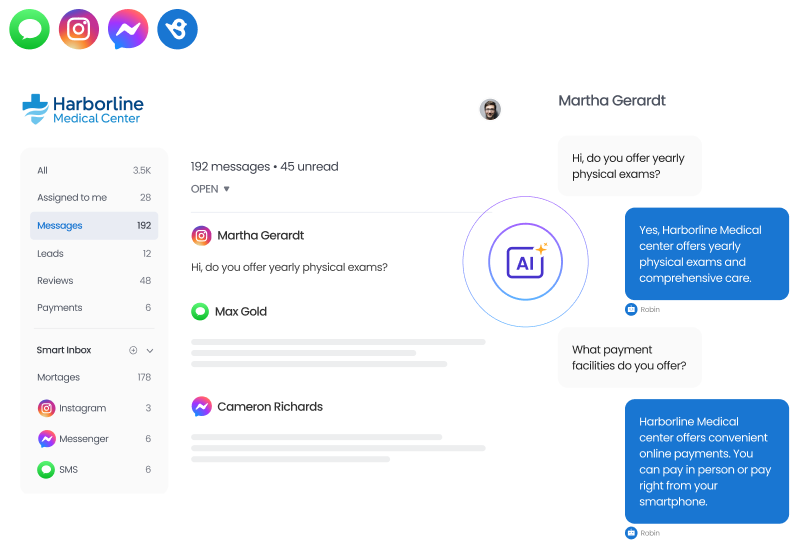 Message patients across digital platforms