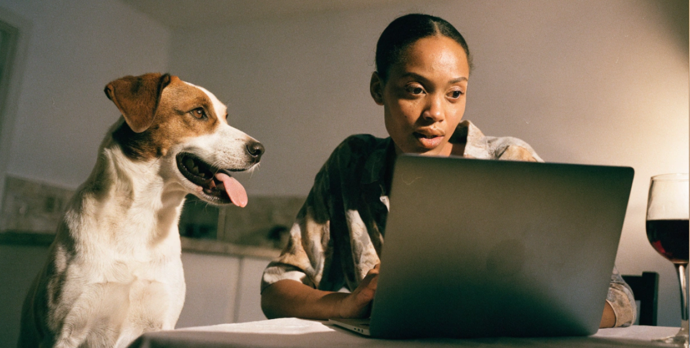 Customer chatting with an AI receptionist while out running errands