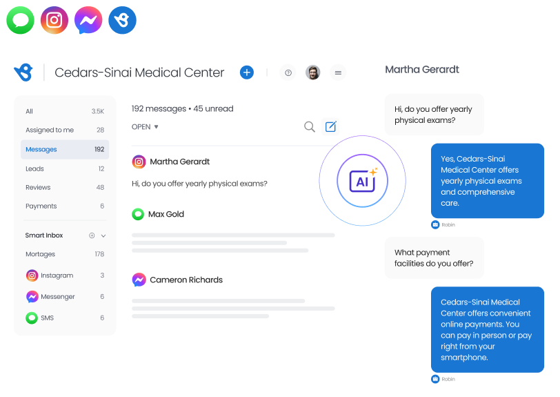 Message patients across digital platforms