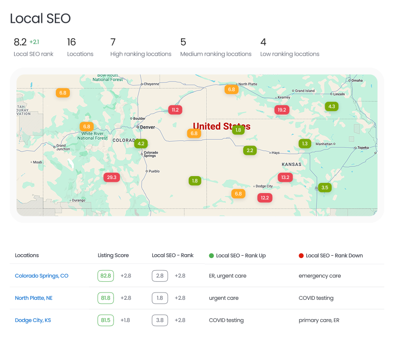Analyze local SEO performance