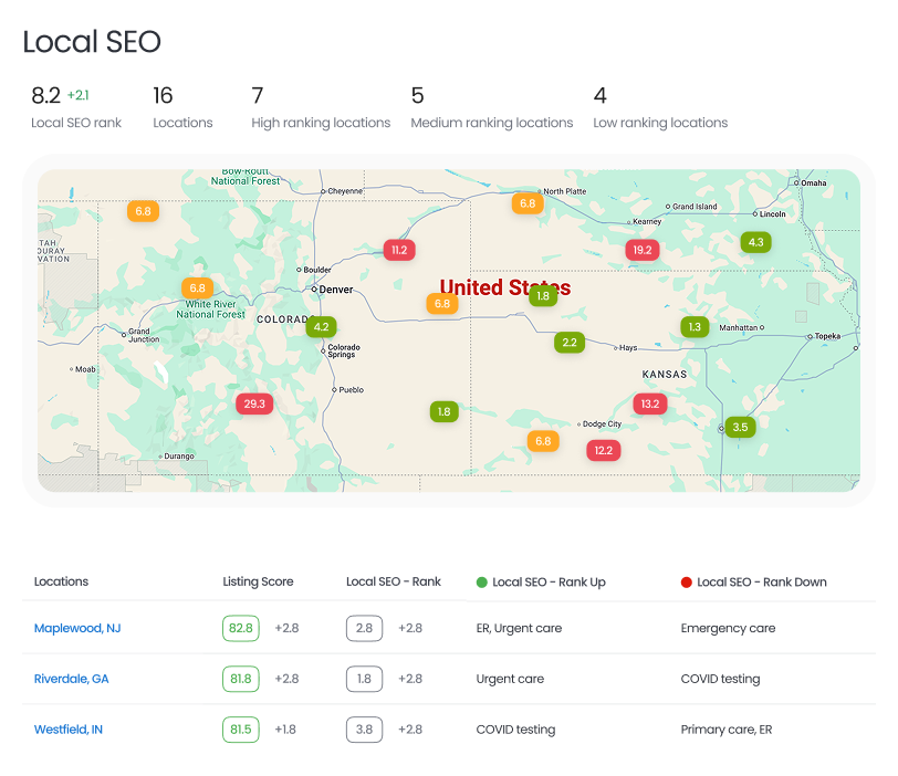 Analyze local SEO performance