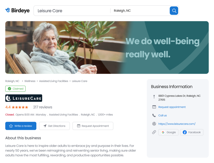 Birdeye Microsite