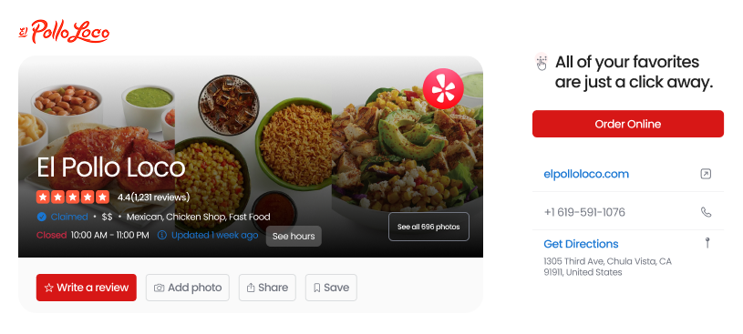 Yelp Listings